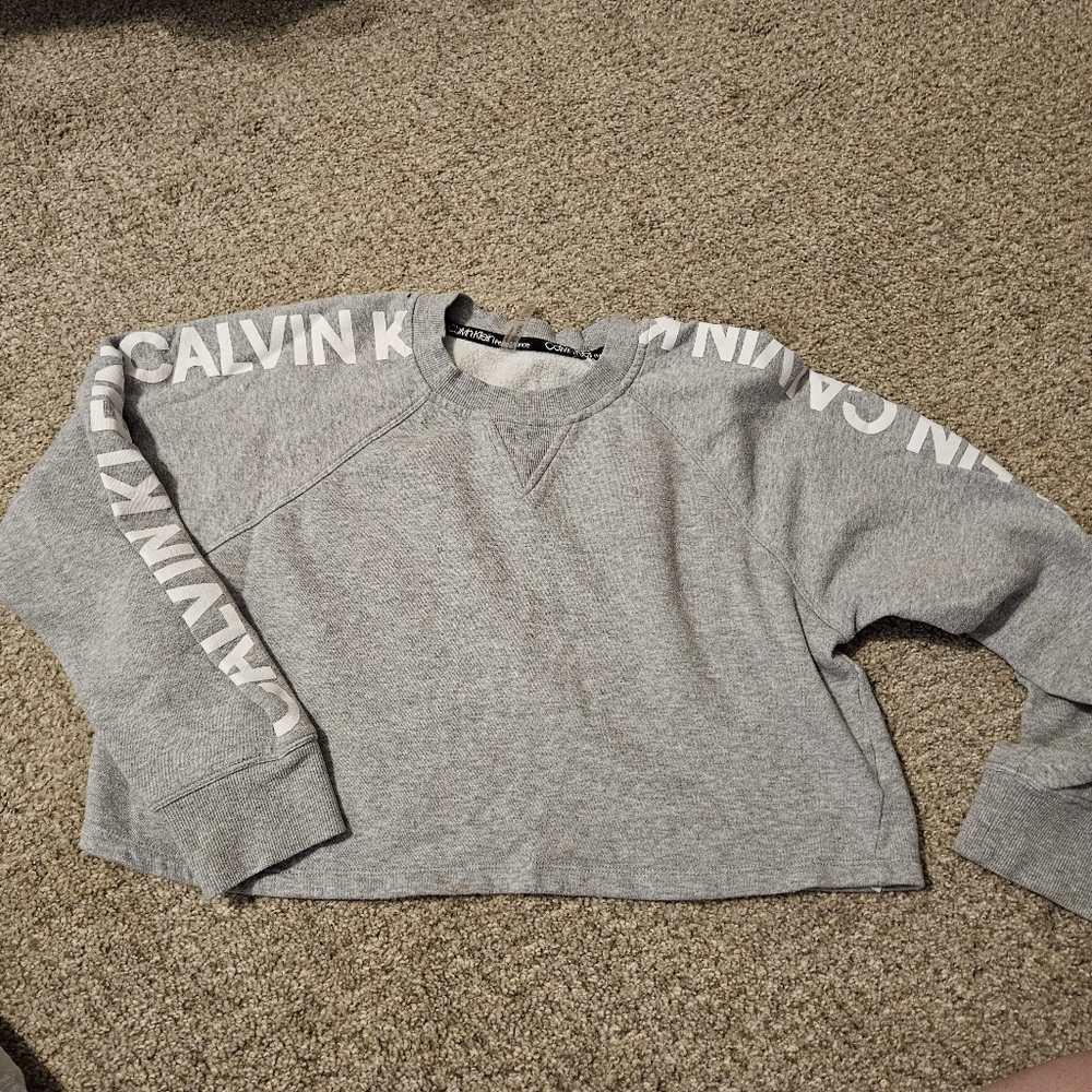 calvin klein cropped Sweatshirt